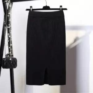 [SBD] 롱치마 H라인 뒷트임 롱 슬림 니트스커트 골지