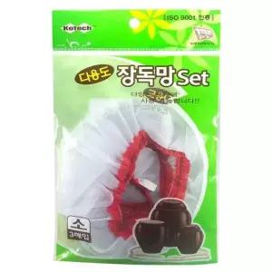 항아리덮개 단지뚜껑 장독망3P 소 항아리덮개