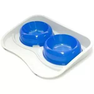 [반려] 그릇 2구 스탠드 식판 강아지물통급수기 물 강아지 식기 블루 수반 밥