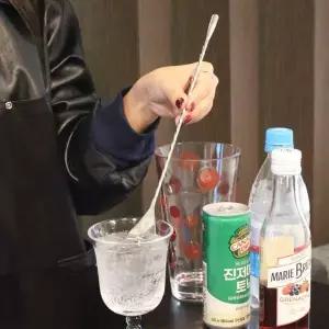 고급형 스텐 머들러 스틱 바스푼 30cm 하이볼 칵테일 바스푼