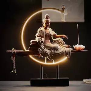 반가사유상 led 램프 조명 거실 부처상 장식품 조각상 불상