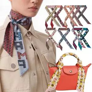 [롱샴] 그래픽 프린트 실크 쁘띠 스카프 균일가 9종