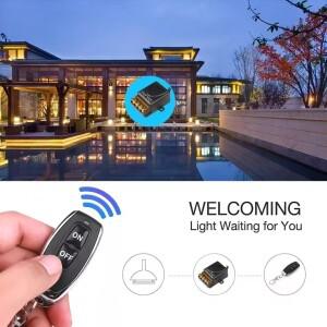 30A 무선 원격 제어 스위치 RF433Mhz AC 75-220V 또는 DC 9-72V 송신기 워터 펌프 모터 LED 전기 제품