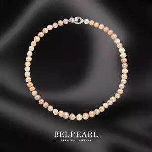 벨펄 약 8.5 ∼ 7mm 리얼 담수진주 멀티 목걸이