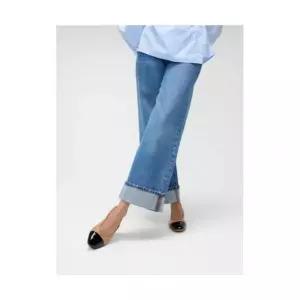 핏플랍 여성 캡 토 레더 발레리나 플랫슈즈 - 카멜블랙 FT59K2M07C 989172