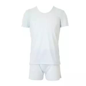 [롯데백화점]비너스 남성 면 뱀부 메쉬 체크 반팔런닝트렁크세트[VMV4203A/VMP4203N]