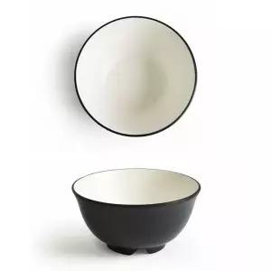 투톤 멜라민 일식 우동그릇 덮밥그릇 17.9x8.9cm 3호