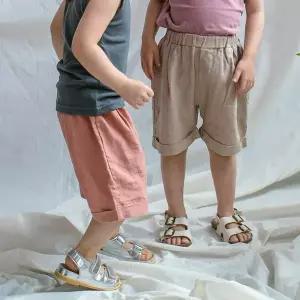 맘스메이드 예루예나아동 반바지 린넨 루즈핏 크롭 마