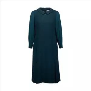 [롯데백화점]벨리시앙 둥근 카라 쉬폰 소매 배색 원피스 OP3303