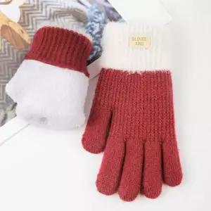 남녀공용 스마트터치 라벨 기모 스판프리 이중 장갑 핑크