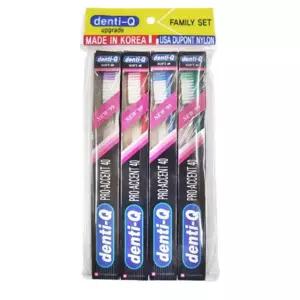 덴티큐 칫솔 4P 미세모칫솔 덴탈케어양치솔 휴대용칫
