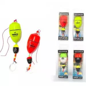 주야겸용 LED 발광 구멍찌 1호 야간 바다낚시 전용 전유동 흘림 채비 세트