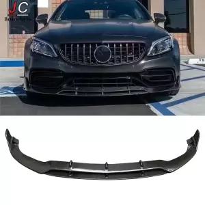 메르세데스 벤츠 C 클래스 W205 C63 카본 B-RABUS 스타일 앞범퍼 스플리터 호환