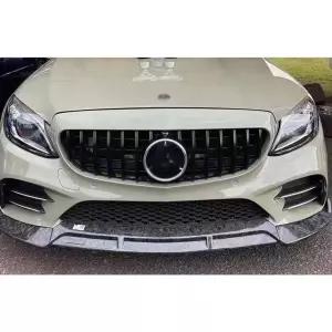 메르세데스벤츠 C 클래스 W205 19-21 카본 앞 범퍼 립 프론트 스쿠프 턱 디퓨저 호