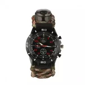 야외 활동 응급 생존 도구 내장 손목 시계 캠핑 등산 서바이벌 장비 액세서리