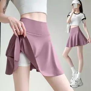 여성 하이웨스트 일체형 스커트 레깅스 1P A라인 요가 필라테스 치마