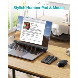 렉비 무선 콤보 패드 숫자 PC 휴대용 패드 마우스 번호 컴퓨터용 슬림 노트북 데스크탑