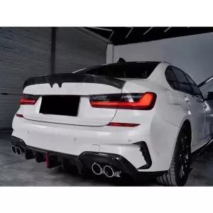 BMW M3 G20 G28 21년 카본 파이버 리어 범퍼 립 디퓨저 LED 라이트 바디킷