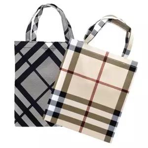 TBZ 체크무늬 대형 신발주머니-색상랜덤발송 실내화주머니