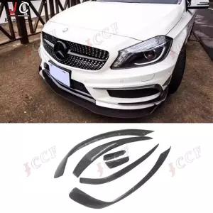 벤츠 A 클래스 W176 A200 A260 13-15 카본 파이버 앞 범퍼 송풍구 윈드 나