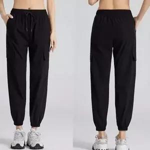 여름 냉장고 카고 팬츠 빅사이즈 아이스 와이드 남녀공용 카고 조거 팬츠 스판 아웃도어 트레이닝 스포츠