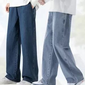 남성 데님 팬츠 연청 진청 흑청 남성 와이드 데님 청바지 캐주얼 봄가을 사계절 데일리 여름 폴리 롤업