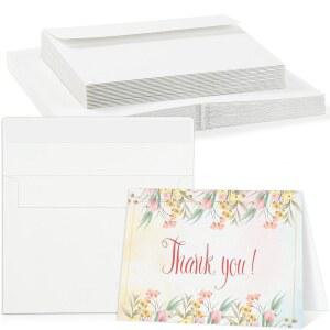 봉투가 있는 수채화 카드 20세트, 140파운드/300GSM 수채화 종이 카드, 4x6인치 접이식 빈 카드 및 청첩장 봉투 인사말 감사 카드 어머니의 날 선물