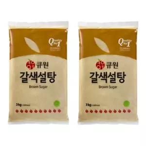 (1+1) 큐원 갈색설탕, 3kg, 2개  2Set