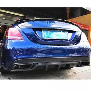 벤츠 C클래스 W205 C200 C260 14-18 카본파이버 리어범퍼 디퓨저 립 스플리터