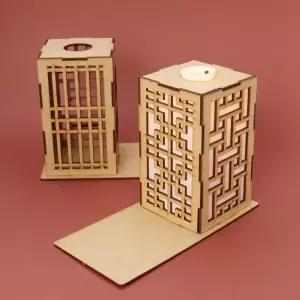 [키득키득]우드공예 MDF DIY 우드 문창살 무드등 한지세트