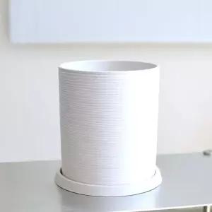 [셀러에이드]실린더형 화이트 인테리어 미니 플랜터 18x19cm 중형 화분