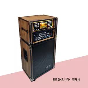 tj미디어 B2 Plus 반주기, 우드색 일반형케이스 이동식노래방기기 세트+무선마이크 선택