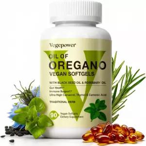 오레가노 소프트젤 오일 블랙 씨드 오일이 함유된 4-in-1 로즈마리 비타민 A 캡슐 면역 지원을 위한 4X