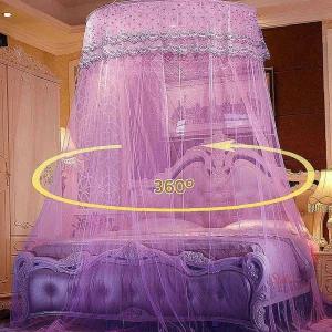 퍼플 캐노피 모기장 공주 침대 레이스 침실케노피opq812