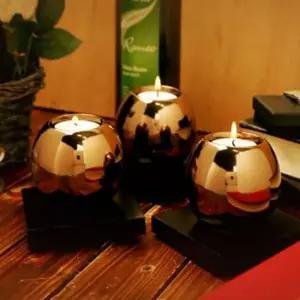 세라믹 티라이트 미니 캔들홀더 3개 세트 인테리어 소품 실내