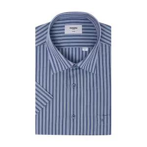 [롯데백화점]레노마 린넨혼방슬럽트리플스트라이프 일반핏반소매 ROUSG0233BU