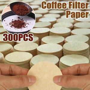 56/60mm 일회용 커피 차 필터 종이 홈 핸들 특수 파우더 보울 천연 목재 펄프 교체 모카 포트