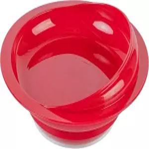 레스토랑웨어 스쿱 접시 9인치 플라스틱 흡입 베이스 빨간색 적응형 1팩 치매 노인 파킨슨병 및 장애인을