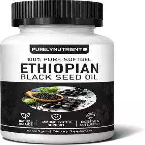 에티오피아 블랙 씨드 오일 티모퀴논이 함유된 순수 영양 캡슐 콜드 프레스 60 소프트젤