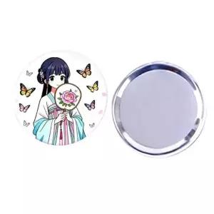 58MM 원형 메탈 거울형 핀버튼 DIY 만들기 100개입 거울 버튼 메탈