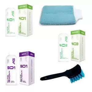 [콩심팥심]AG 타이어와 휠세정 관리패키지(AG 401+403+501+타이어브러쉬+워시미트)