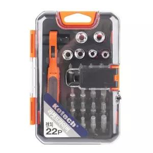 22피스 공구 세트 렌치 구성 십자 일자 별 육각 드라이버 세트