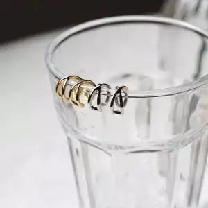 크로스 이어커프 귀찌 귀걸이 세트 여성 악세사리 2개