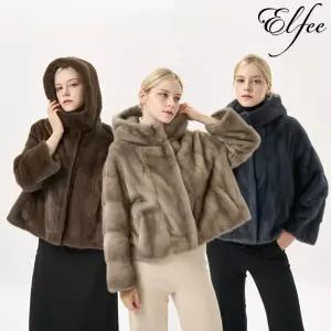 [롯데백화점]진도모피 풀스킨 휘메일 유색 밍크 후드 자켓(E9W3EJ15_)