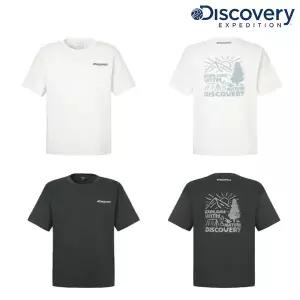 [디스커버리](센텀시티점)[25SS] 디스커버리 프레시벤트 워싱 캠핑 핸드드로잉 그래픽 반팔티셔츠 (DXRS...
