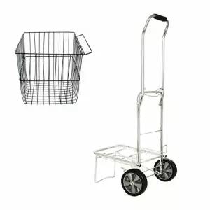 접이식 장바구니 카트 핸드 캐리어 이동식 쇼핑카트 시장용 바퀴형