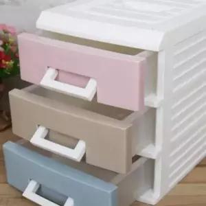 서랍 정리함 3단 파스텔 책상용 소품 정리 박스 수납함