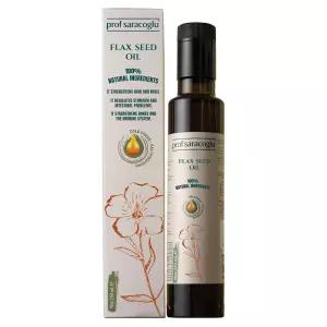 사라코 교수 아마씨 오일 유리병에 담긴 냉간 압착 무용매 리그난이 포함된 식물성 오메가 3 비GMO 헤어