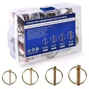 30 PCS 린치 핀 모음 키트 헤비 듀티 트랙터 농장 트레일러 트럭 잔디 깎는 기계 및 트롤리용 3 포인트