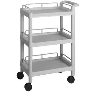 피부과 진료실 안전가드 3단 플라스틱카트 의료 수술실 환자식